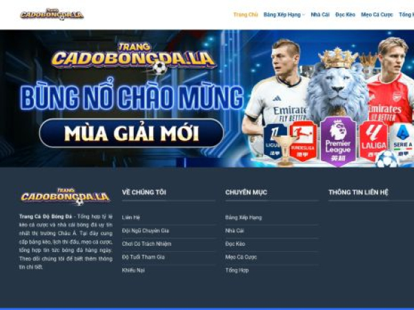 trangcadobongda.la