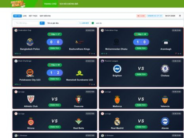 footballresults.dev
